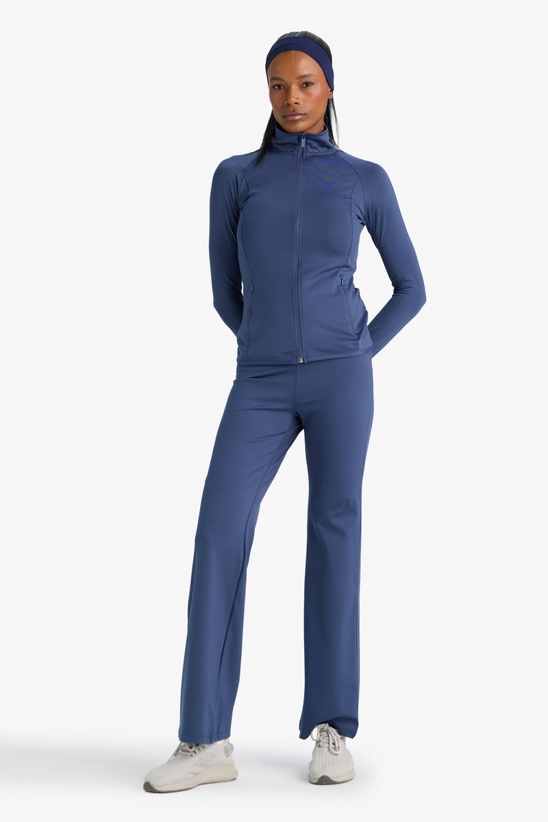DeFacto Blue Woman Wide Leg Shaping High Waist Soft Touch Sports Sweatpants Casual - Image 3